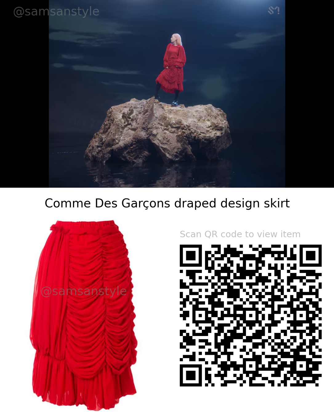 TaeYeon | Hate that… MV | Comme Des Garcons draped design skirt