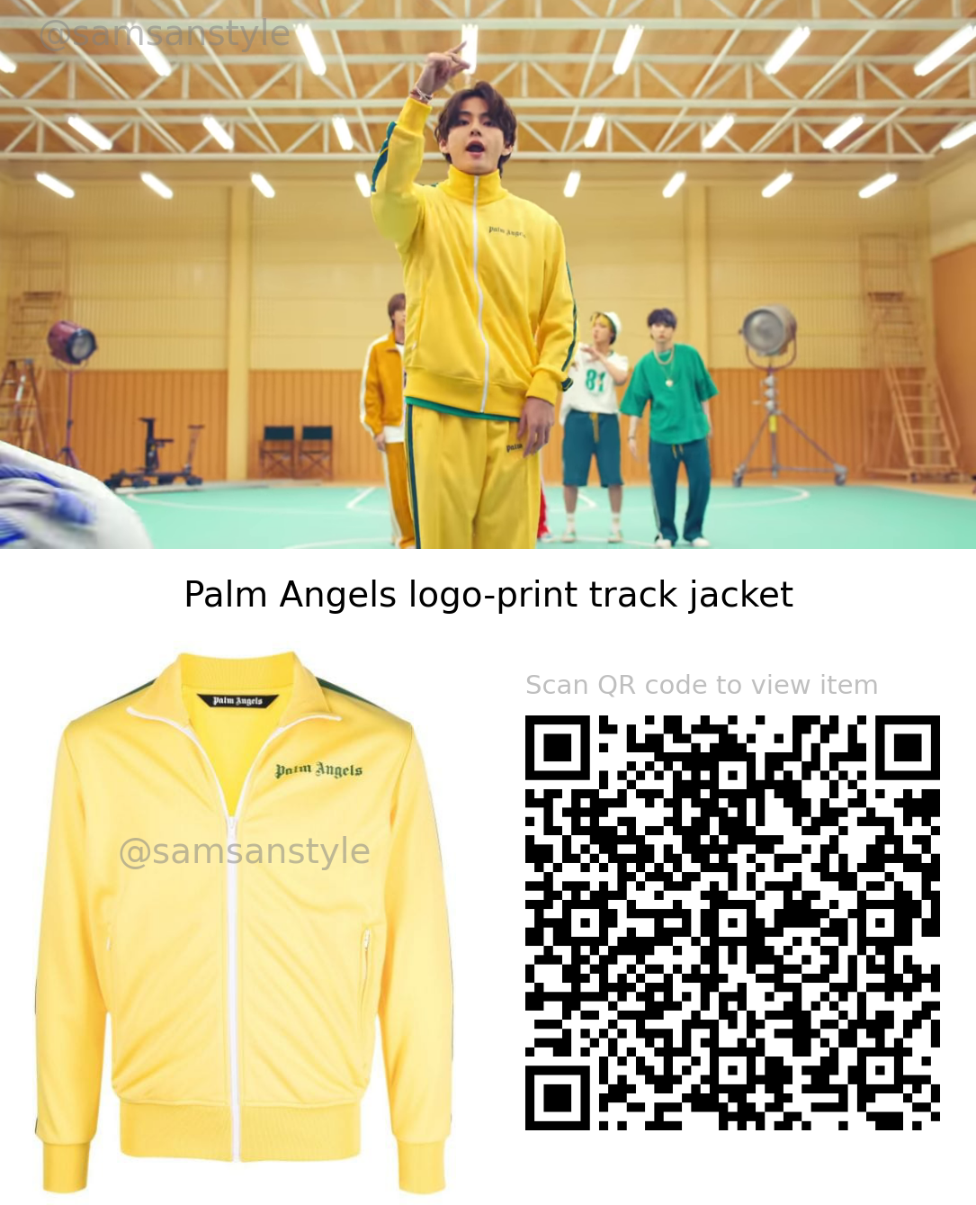 BTS V | Butter (Cooler Remix) MV | Palm Angels logo-print track jacket