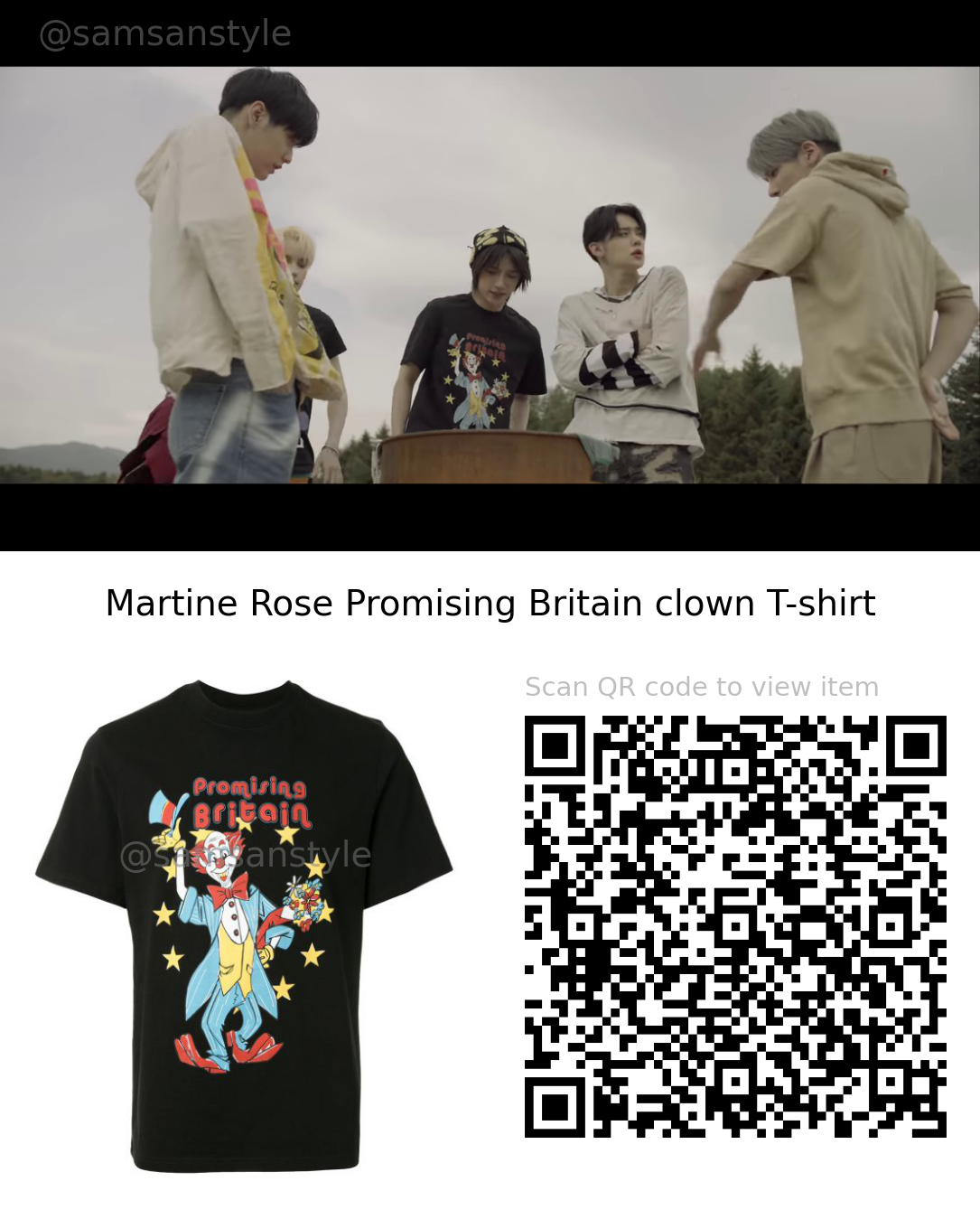TXT Beomgyu | 0X1=LOVESONG MV | Martine Rose Promising Britain clown T-shirt