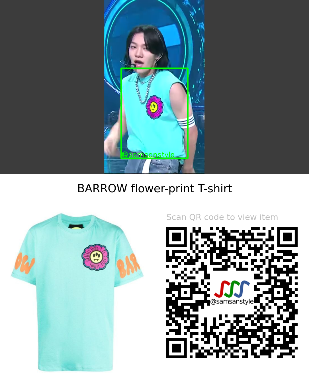 MCND Huijun | Movin KBS Music Bank | BARROW flower-print T-shirt