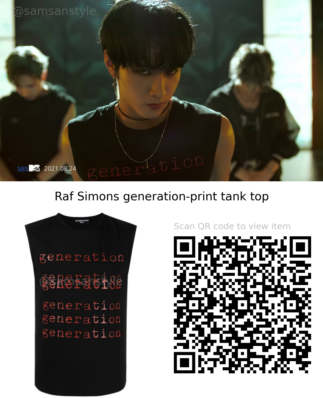 MIRAE Khael | Splash MV | Raf Simons generation-print tank top