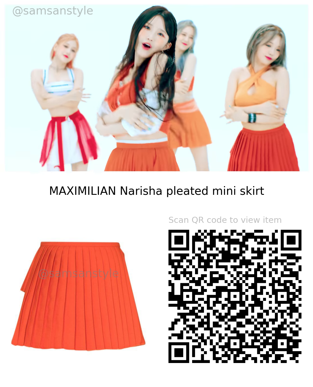 fromis_9 Jisun | Talk & Talk MV | MAXIMILIAN Narisha pleated mini skirt