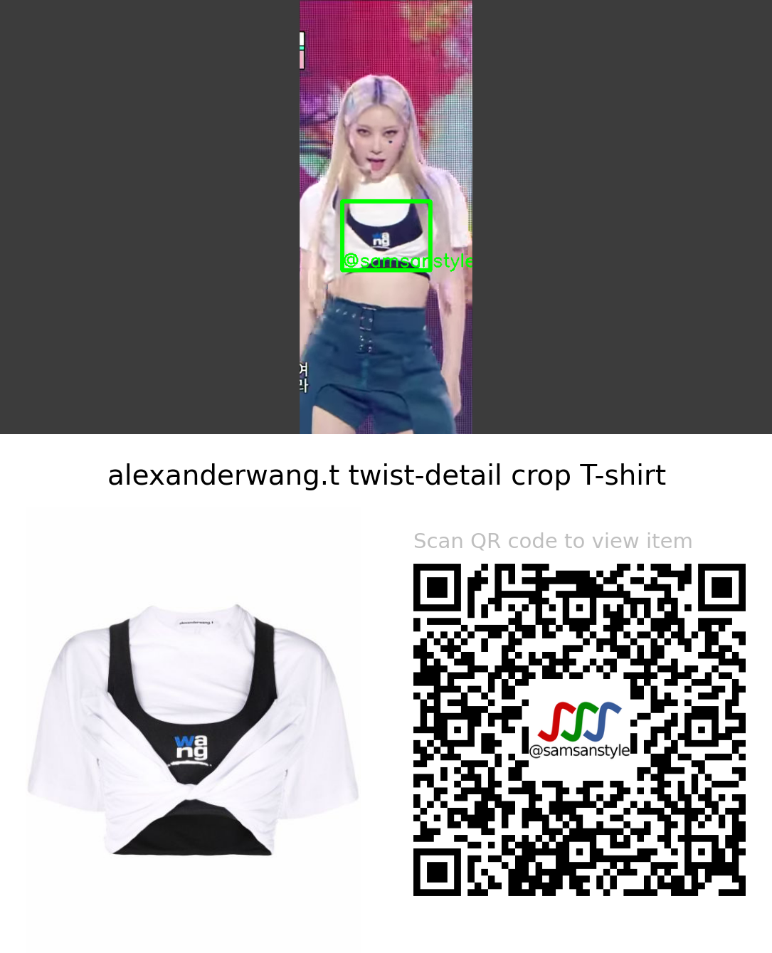 Purple Kiss Chaein | Zombie MBC Show! Music Core | alexanderwang.t twist-detail crop T-shirt