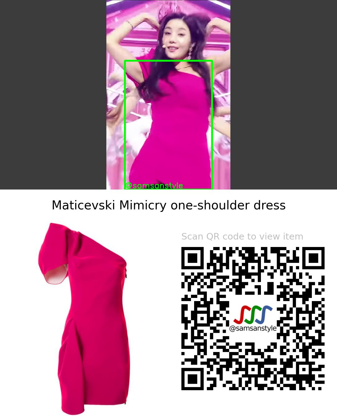 Kwon Eun Bi | Door MBC Show! Music Core | Maticevski Mimicry one-shoulder dress