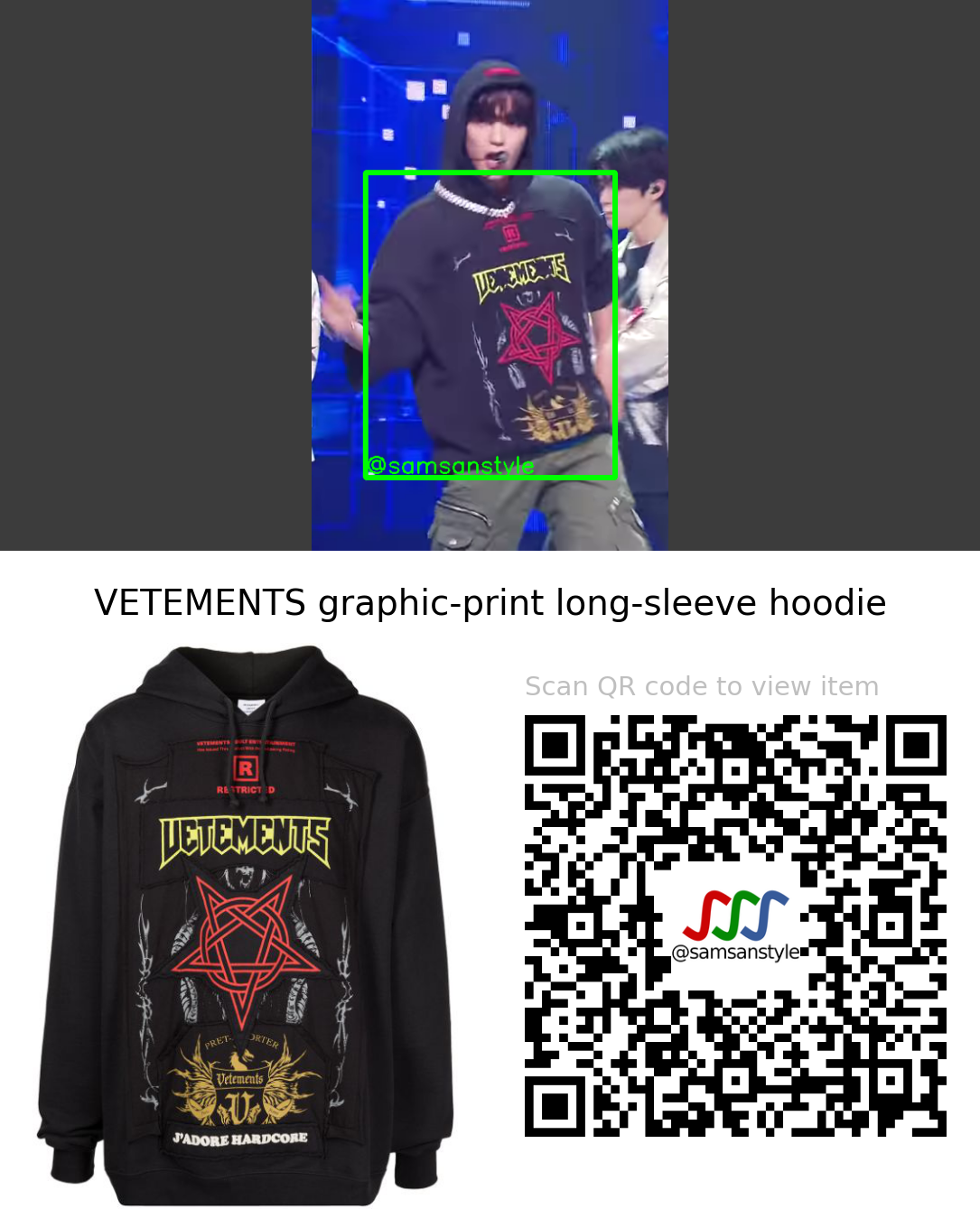 NCT 127 Taeyong | Lemonade SBS Inkigayo | VETEMENTS graphic-print long-sleeve hoodie