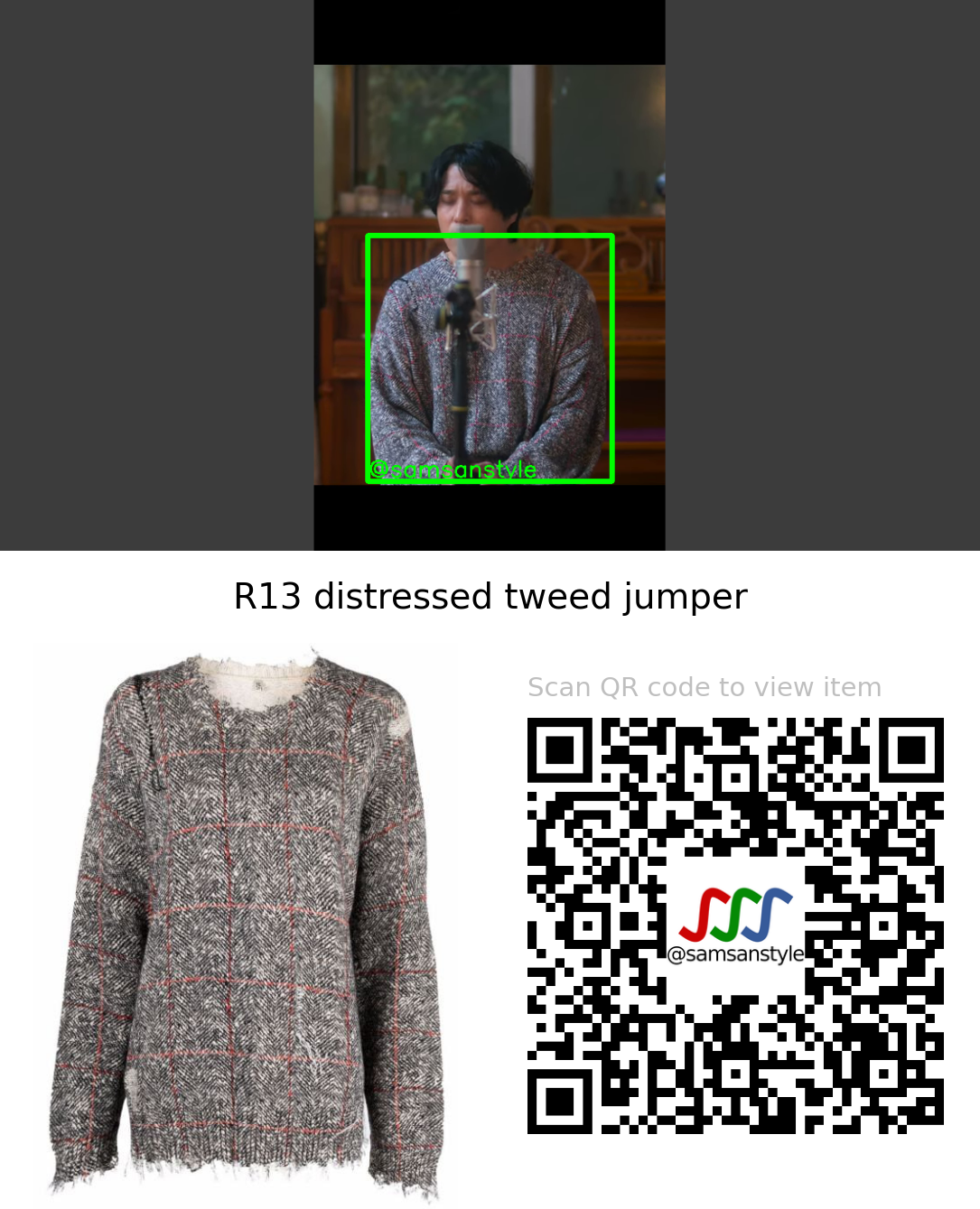 Monday Kiz | Us during that moment MV | R13 distressed tweed jumper
