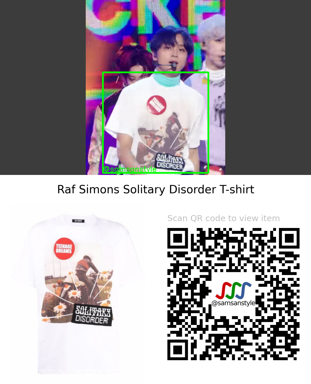 NCT 127 Haechan | Sticker MBC Show! Music Core | Raf Simons Solitary Disorder T-shirt