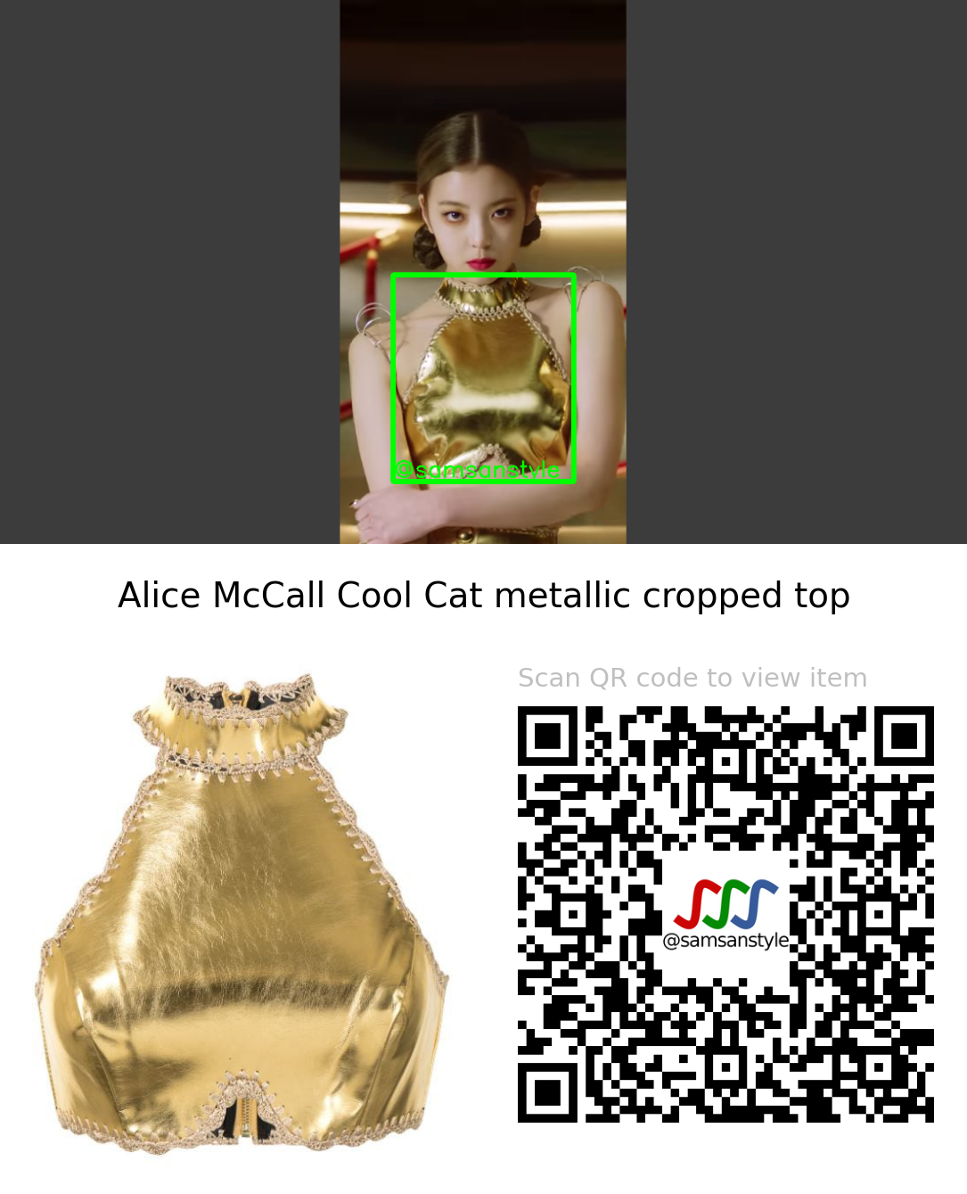 ITZY Lia | MAFIA in the Morning MV | Alice McCall Cool Cat metallic cropped top