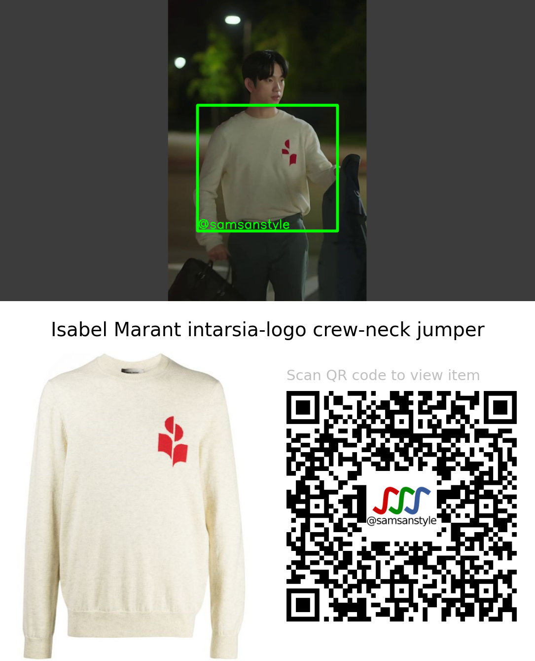 Jinyoung | Yumi’s Cells E12 | Isabel Marant intarsia-logo crew-neck jumper