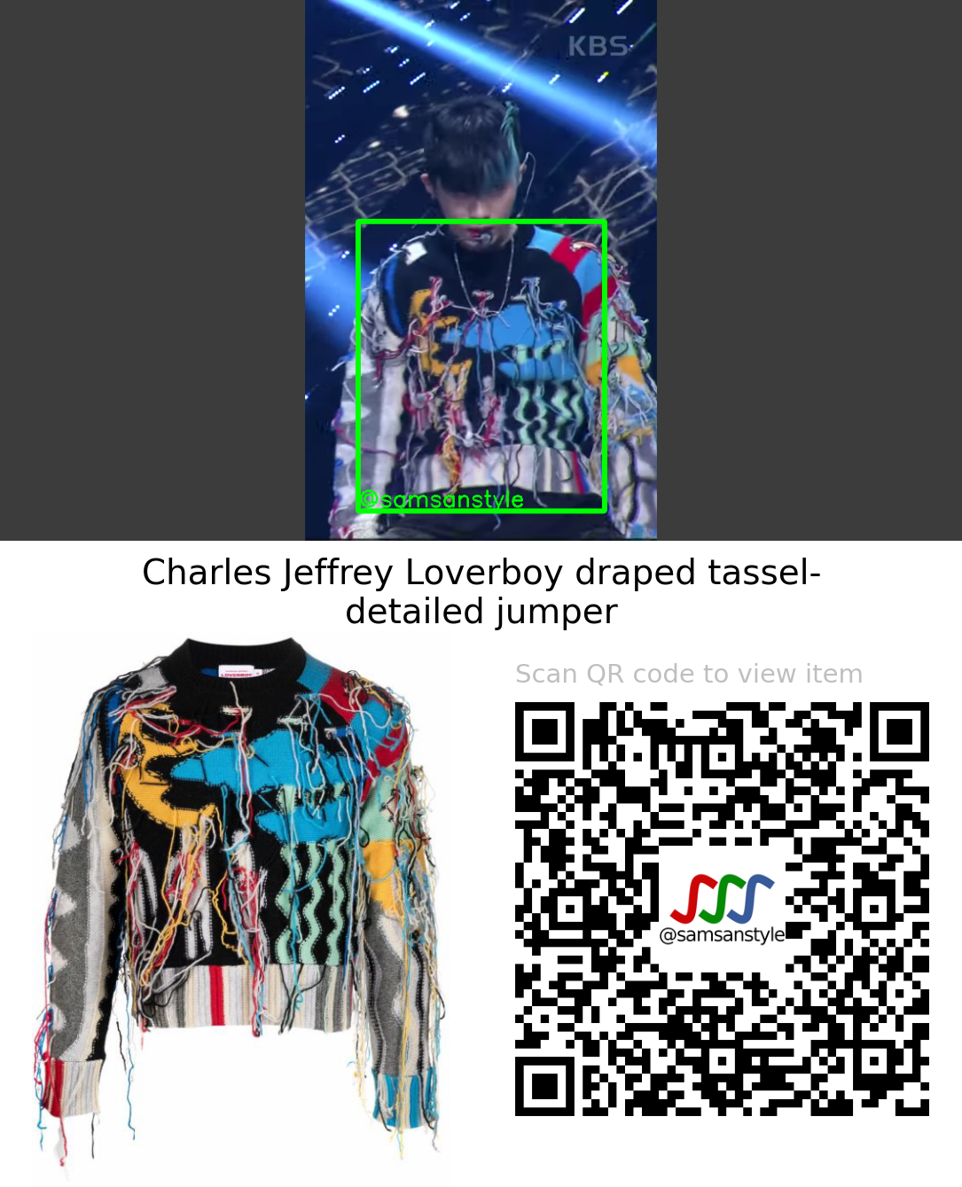 BLITZERS Juhan | Will Make a Mistake KBS Music Bank | Charles Jeffrey Loverboy draped tassel-detailed jumper