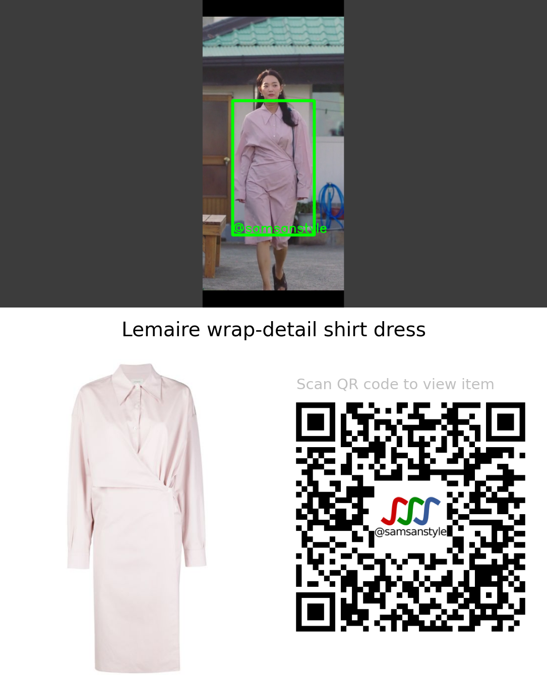 Shin Min-a | Hometown Cha-Cha-Cha E14 | Lemaire wrap-detail shirt dress