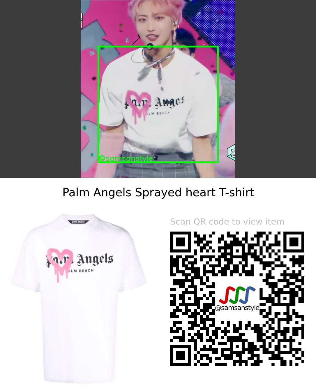 ATEEZ Seonghwa | Eternal Sunshine MBC Show! Music Core | Palm Angels Sprayed heart T-shirt