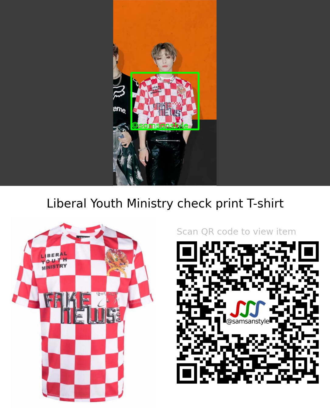 NCT Dream Chenle | Ridin’ 2021 Asia Song Festival | Liberal Youth Ministry check print T-shirt