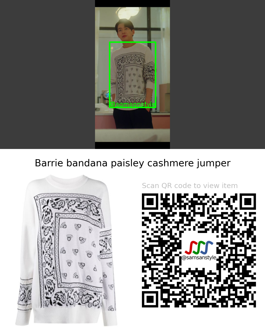 Lee Sang Yoon | One the Woman E13 | Barrie bandana paisley cashmere jumper