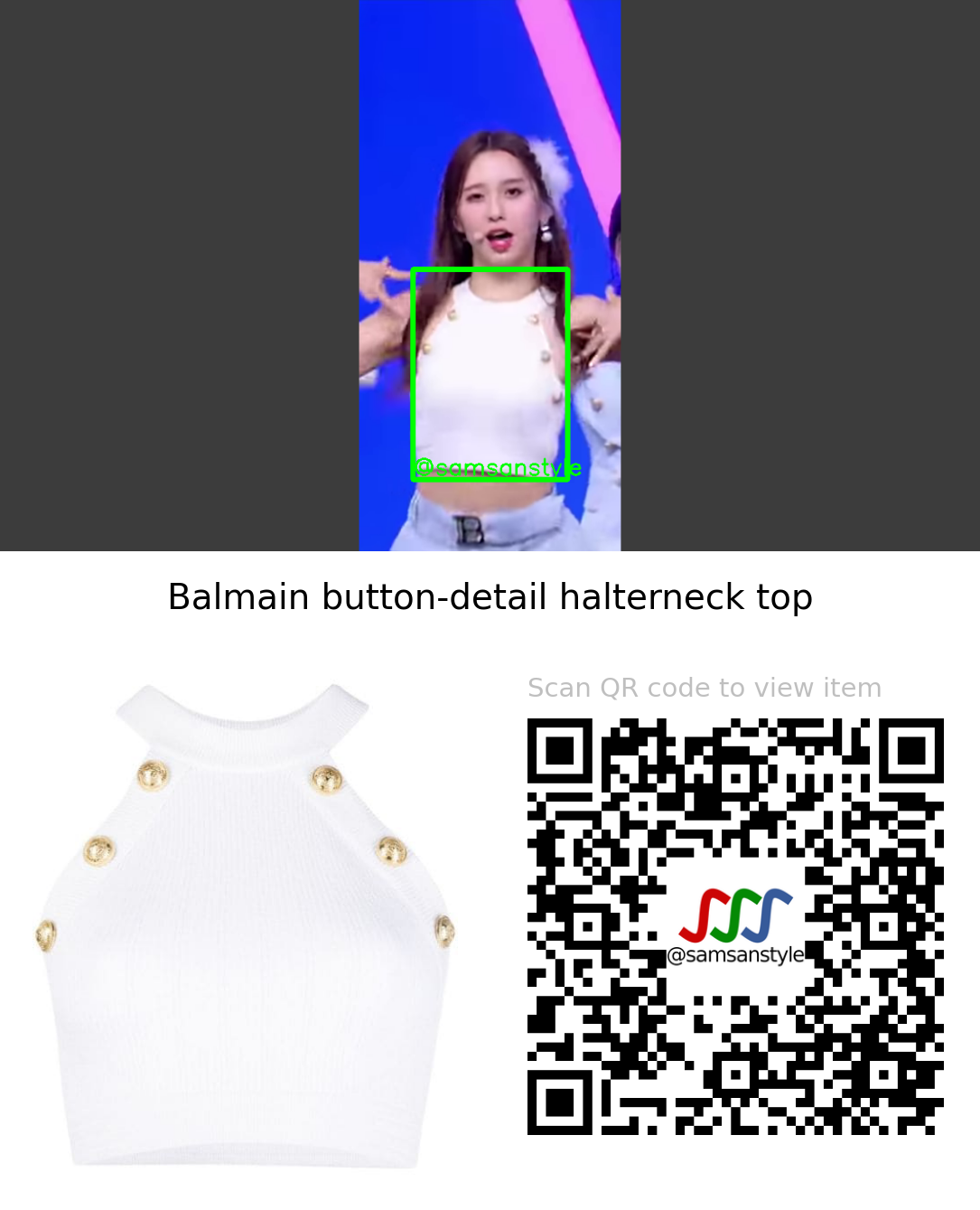 LIGHTSUM Nayoung | VIVACE Mnet M Countdown | Balmain button-detail halterneck top