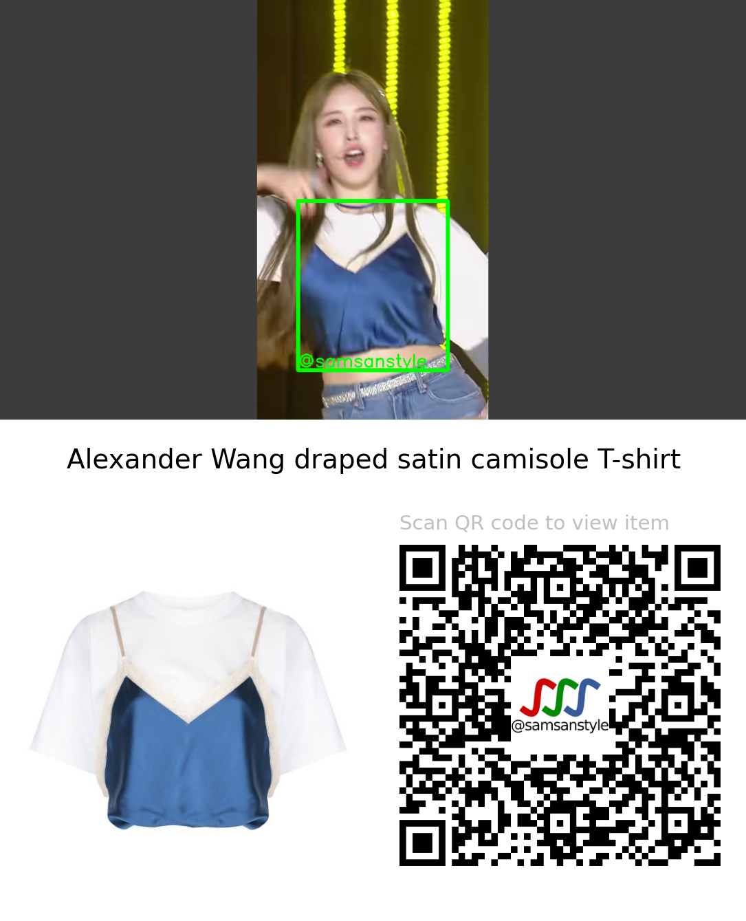 WEEEKLY Lee Jaehee | After School 2021 Asia Song Festival | Alexander Wang draped satin camisole T-shirt