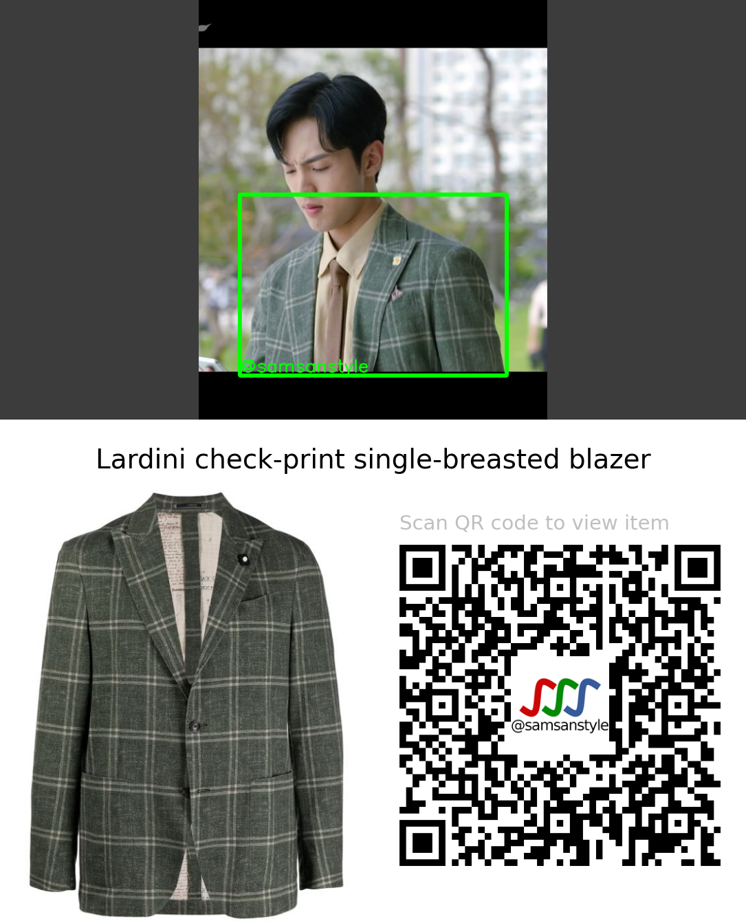 Kim Min Jae | Dali and Cocky Prince E09 | Lardini check-print single-breasted blazer
