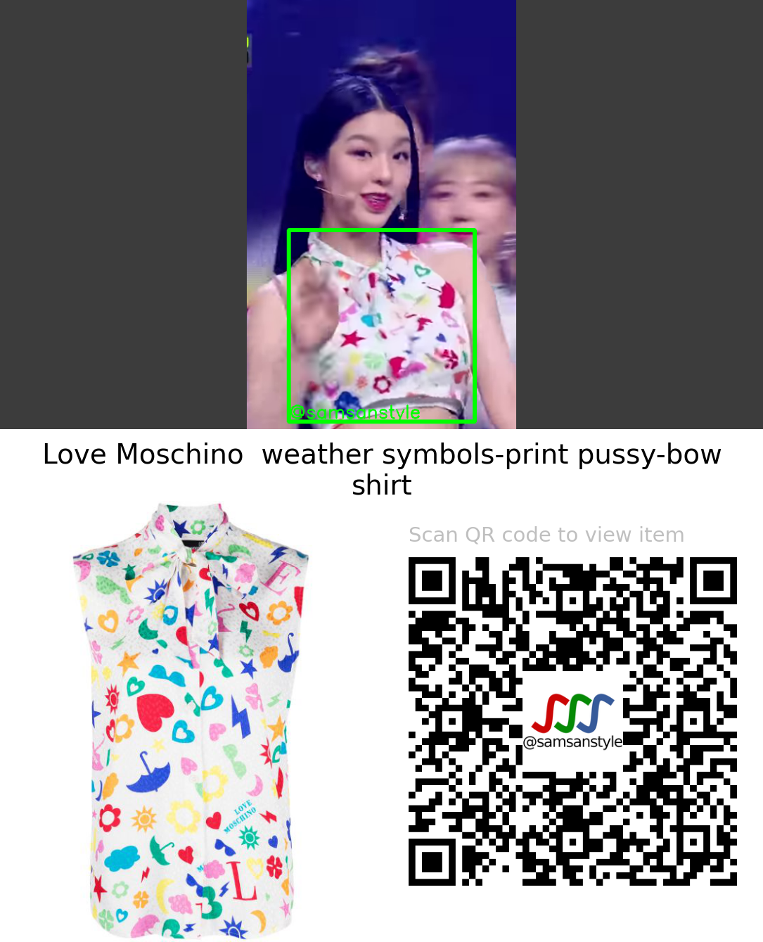 Secret Number Soodam | Fire Saturday Mnet M Countdown | Love Moschino weather symbols-print pussy-bow shirt