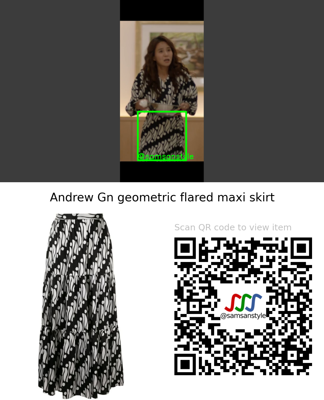 Seo Jeong-yeon | Dali and Cocky Prince E16 | Andrew Gn geometric flared maxi skirt