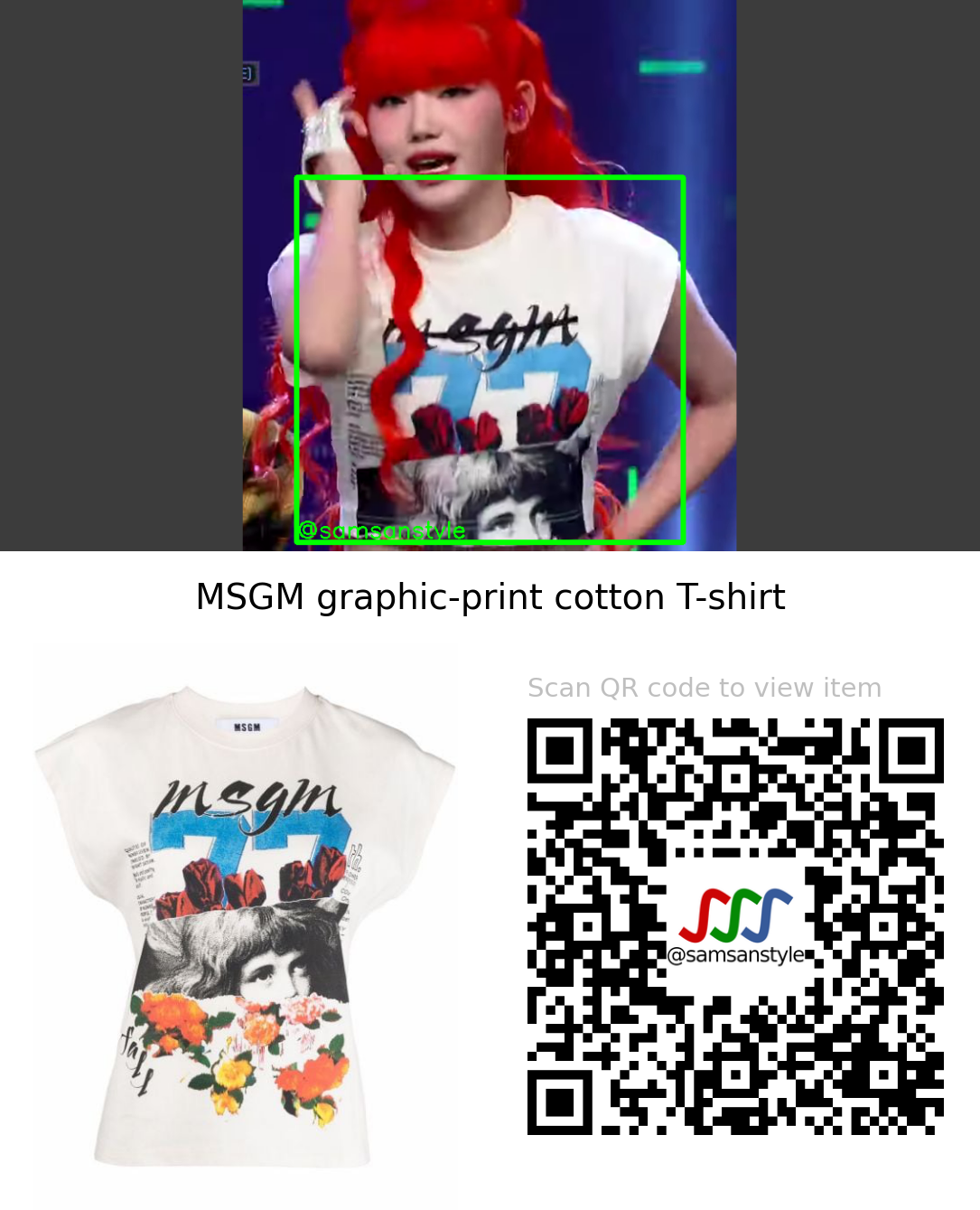 TRI.BE Hyunbin | Would You Run Mnet M Countdown | MSGM graphic-print cotton T-shirt