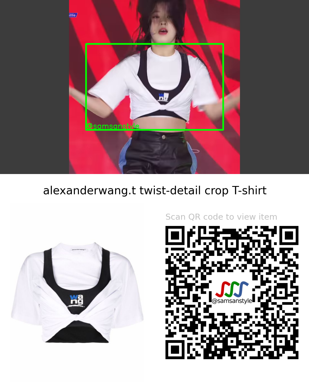 Billlie Haruna | flipp!ng a coin SBS MTV The Show | alexanderwang.t twist-detail crop T-shirt