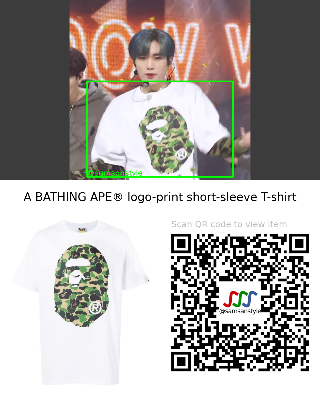 DKB Lune | Roller Coaster SBS Inkigayo | A BATHING APE logo-print short-sleeve T-shirt
