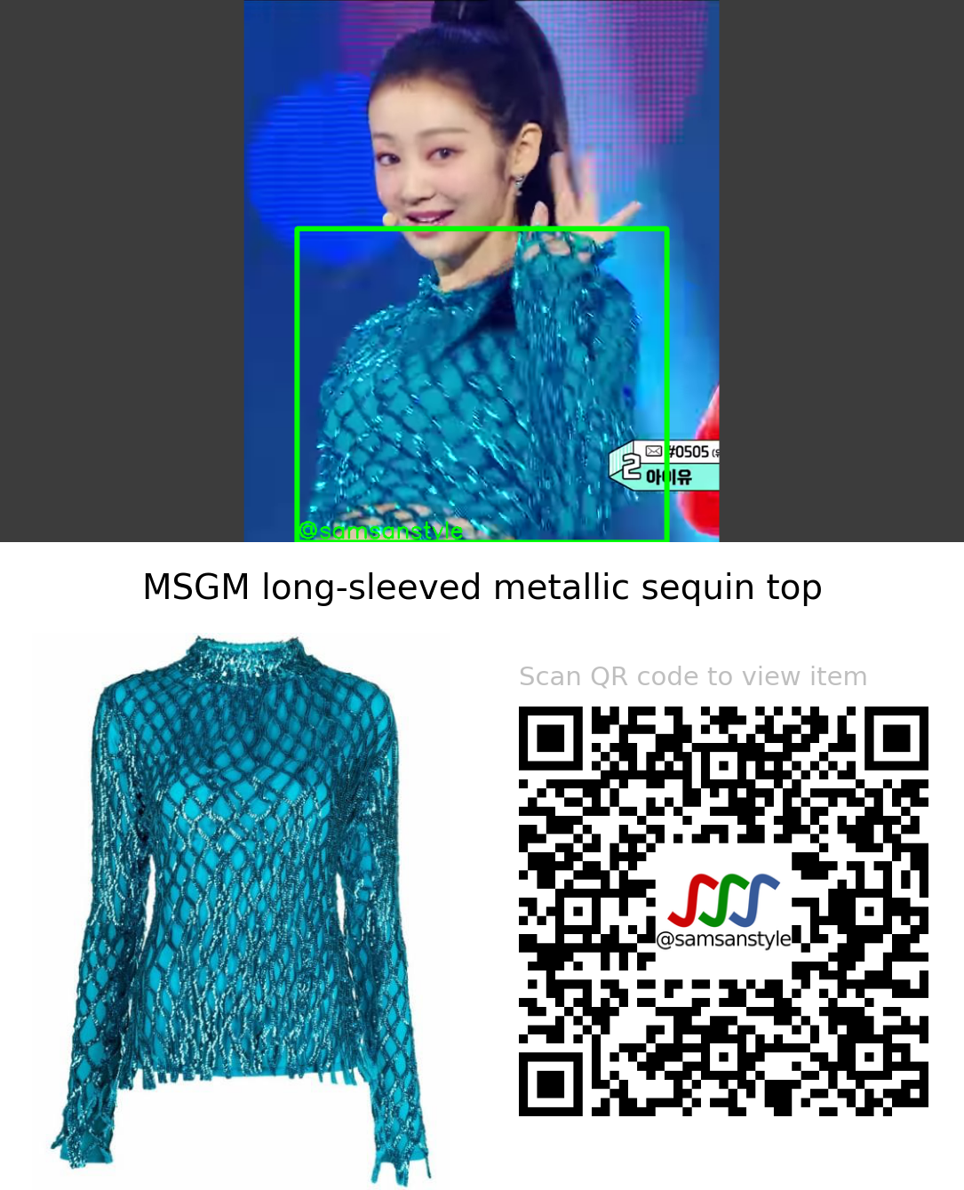 Secret Number Lea | Fire Saturday MBC Show! Music Core | MSGM long-sleeved metallic sequin top