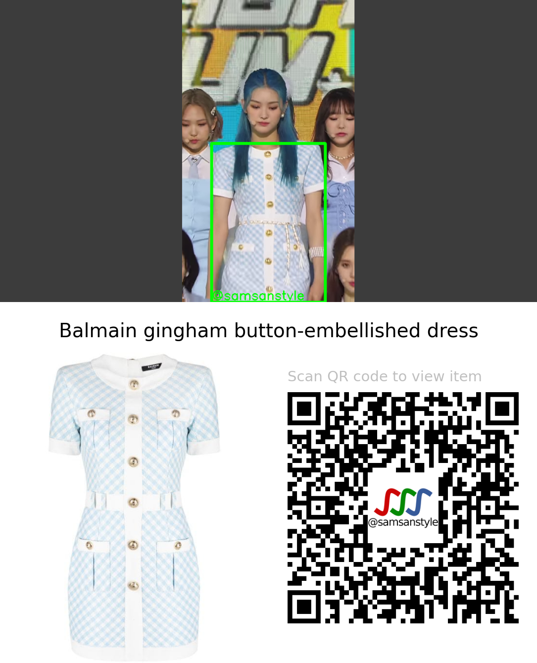 LIGHTSUM Sangah | VIVACE SBS MTV The Show | Balmain gingham button-embellished dress