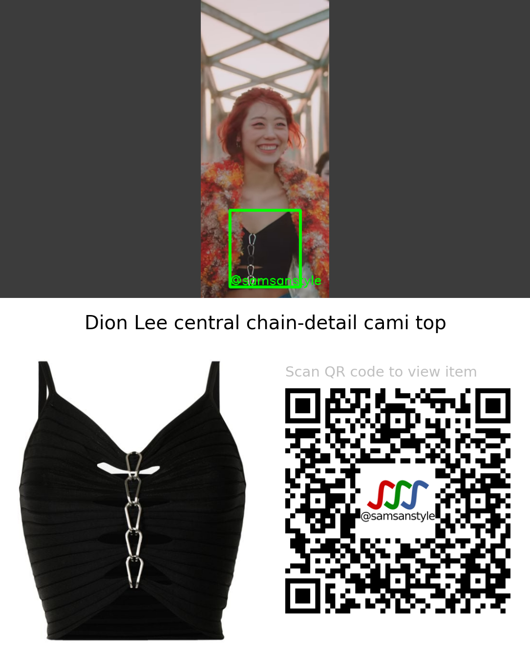 Weki Meki Lua | Siesta MV | Dion Lee central chain-detail cami top