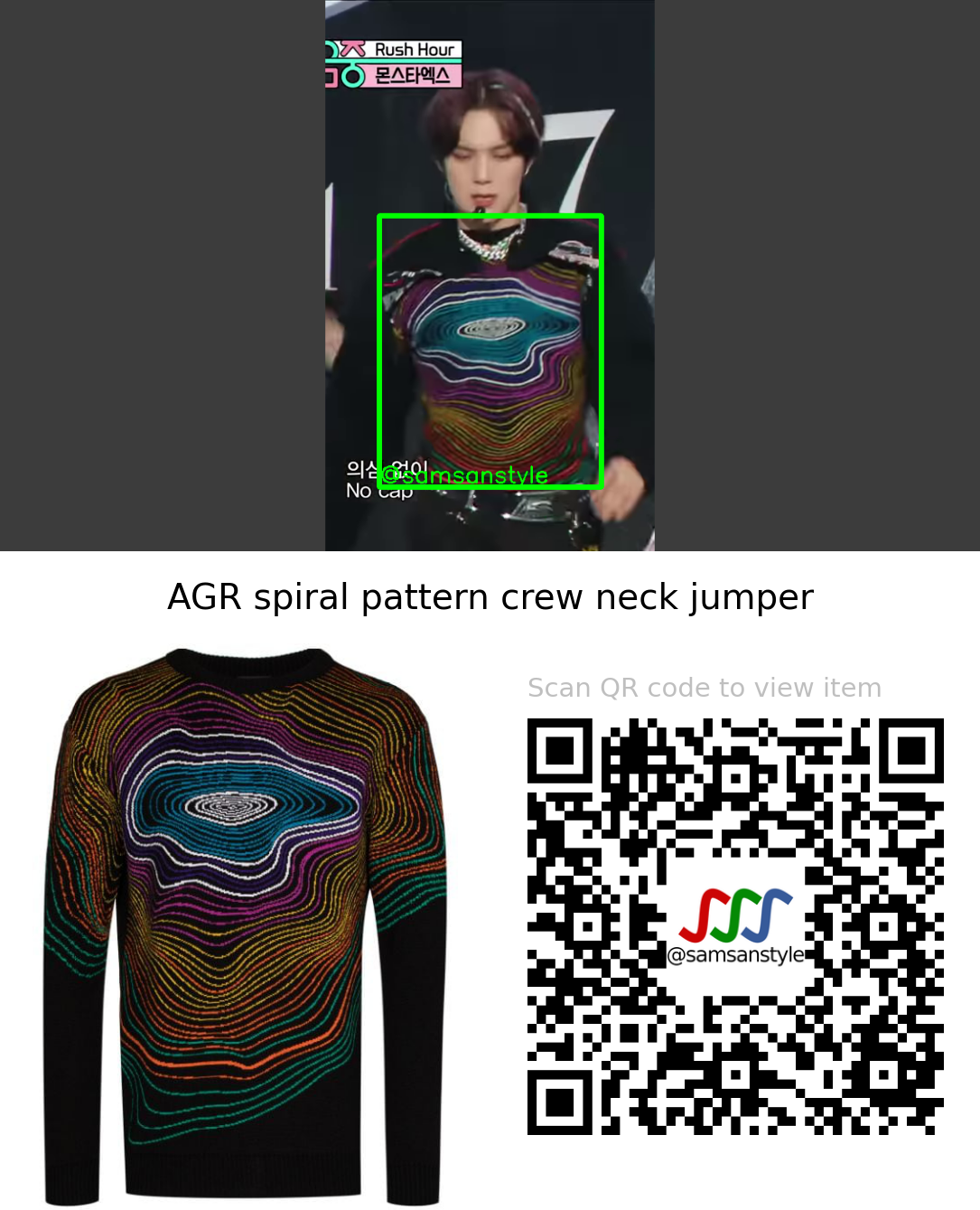 MONSTA X Minhyuk | Rush Hour MBC Show! Music Core | AGR spiral pattern crew neck jumper