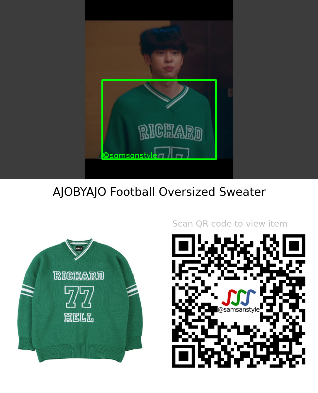 Kim Donghyun | Let Me Be Your Knight E06 | AJOBYAJO Football Oversized Sweater