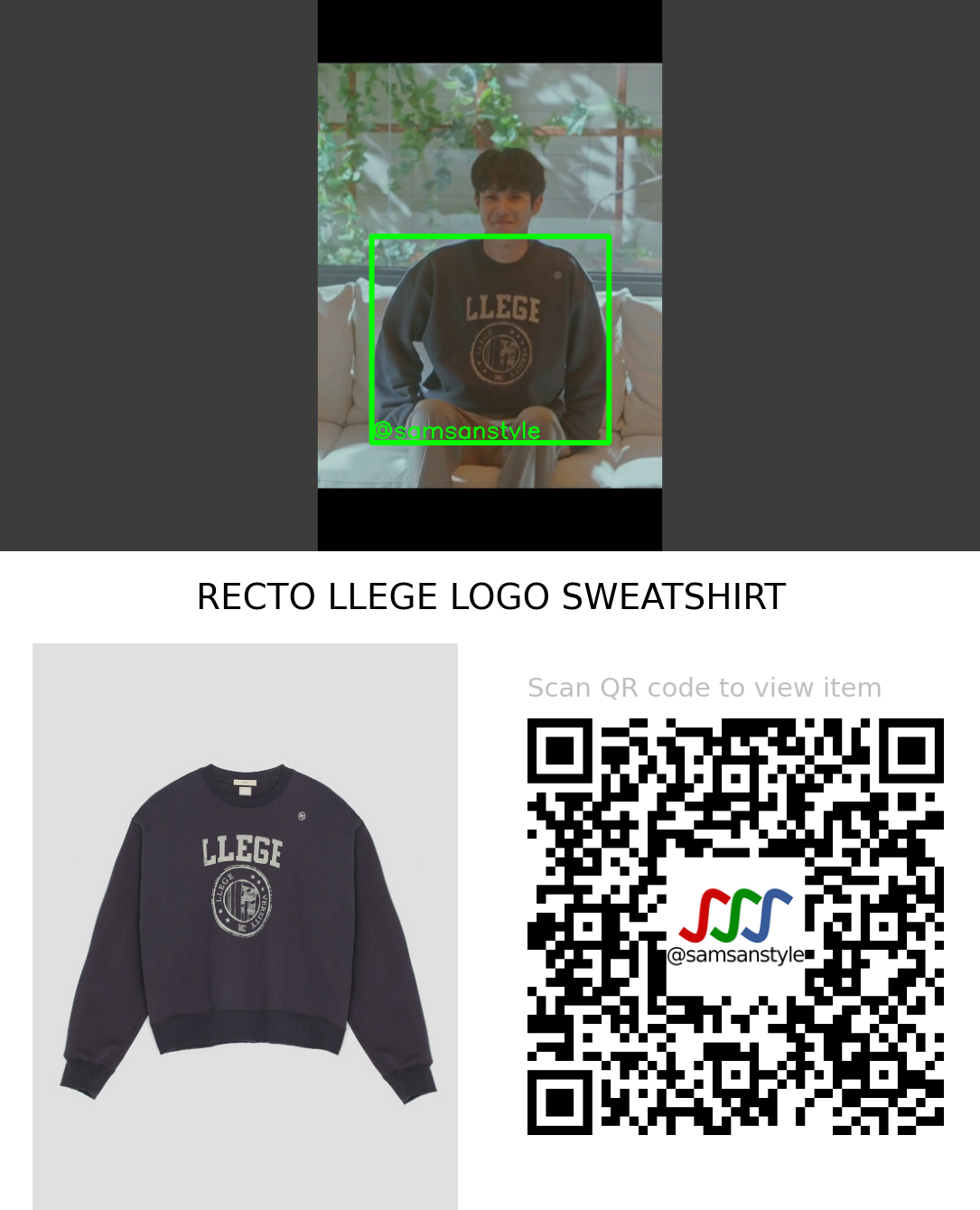 Choi Wooshik | Our Beloved Summer E04 | RECTO LLEGE LOGO SWEATSHIRT