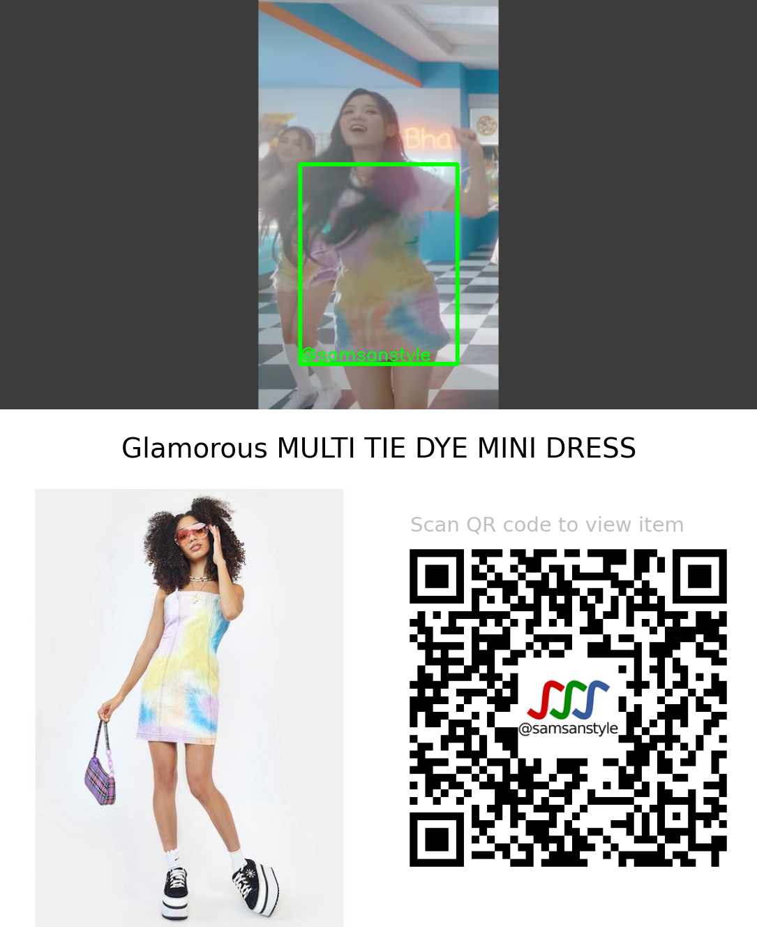 TRI.BE Jinha | The Bha Bha Song (We Baby Bears Theme) MV | Glamorous MULTI TIE DYE MINI DRESS