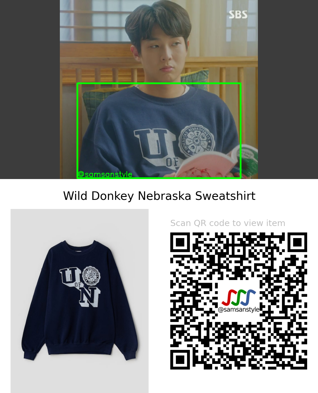 Choi Wooshik | Our Beloved Summer E06 | Wild Donkey Nebraska Sweatshirt