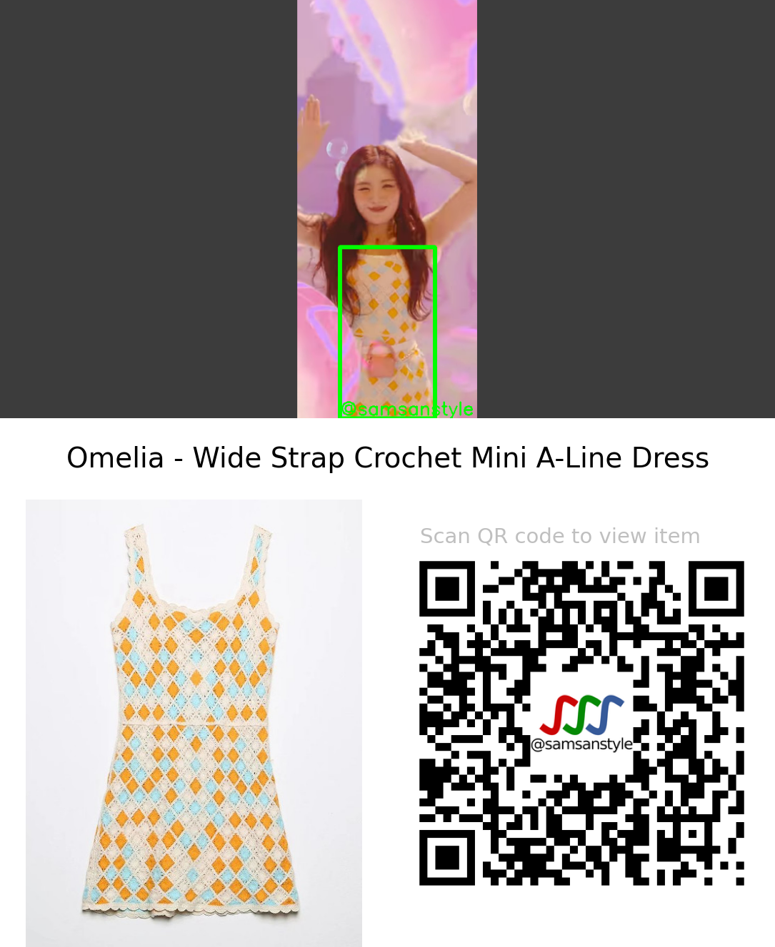 TRI.BE Kelly | The Bha Bha Song (We Baby Bears Theme) MV | Omelia – Wide Strap Crochet Mini A-Line Dress