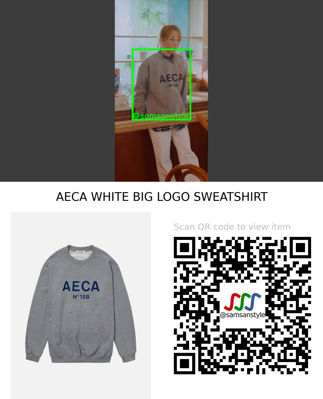 Moonbyul | Shutdown MV | AECA WHITE BIG LOGO SWEATSHIRT