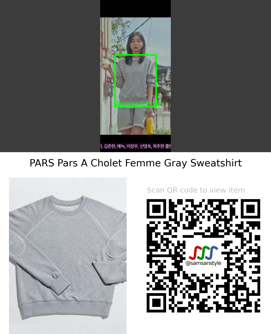 Kim Dami | Our Beloved Summer E03 | PARS Pars A Cholet Femme Gray Sweatshirt