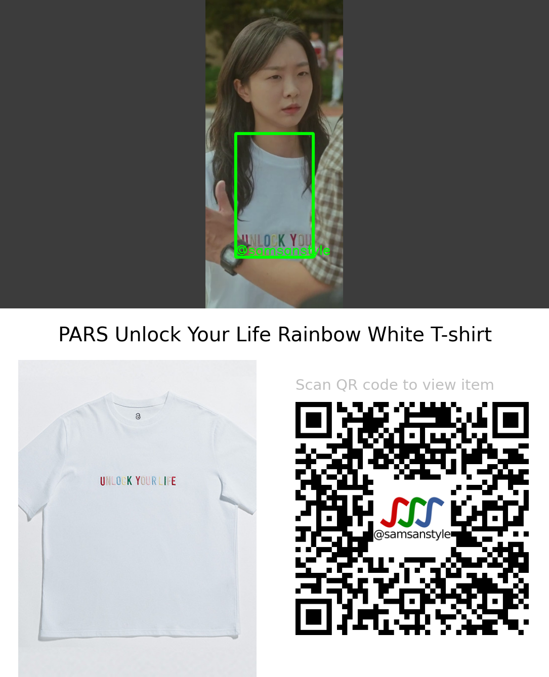 Kim Dami | Our Beloved Summer E03 | PARS Unlock Your Life Rainbow White T-shirt