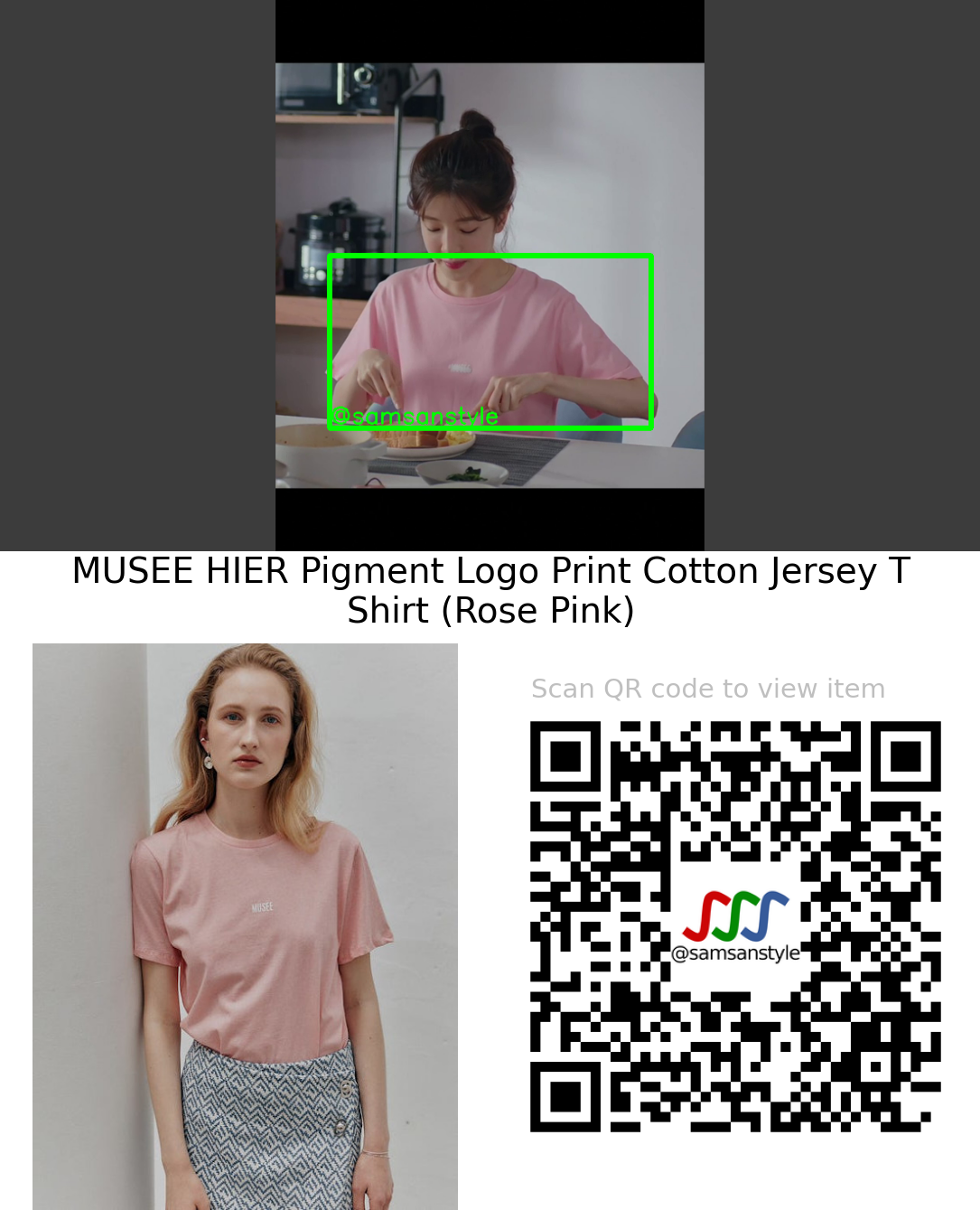 Jung Insun | Let Me Be Your Knight E05 | MUSEE HIER Pigment Logo Print Cotton Jersey T Shirt (Rose Pink)