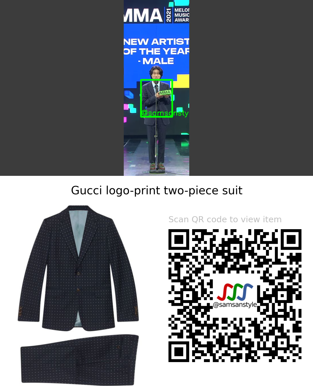 Lee Mujin | MMA 2021 Male New Artist of the Year Remarks | Gucci logo-print two-piece suit