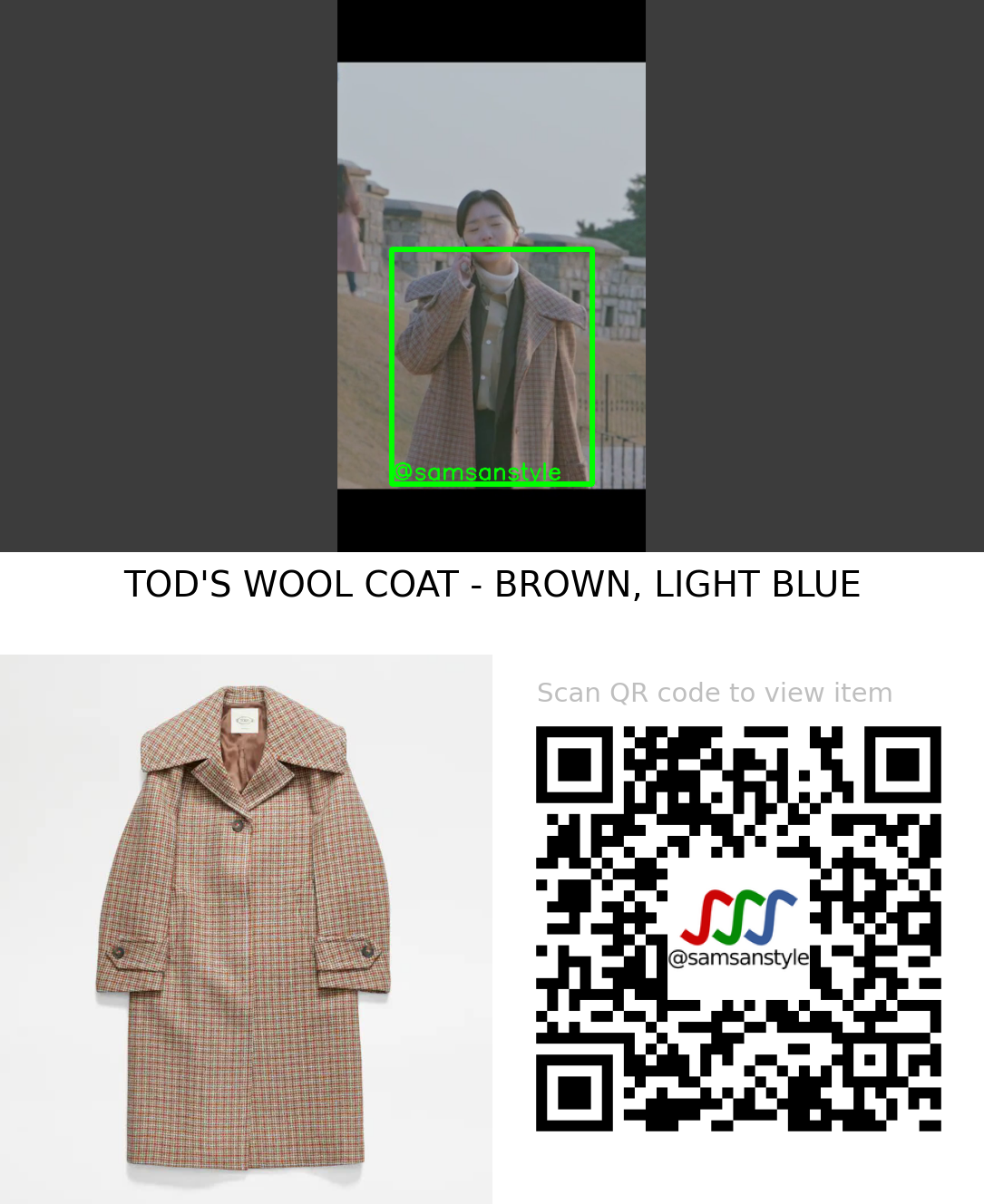 Kim Dami | Our Beloved Summer E16 | TOD’S WOOL COAT – BROWN, LIGHT BLUE
