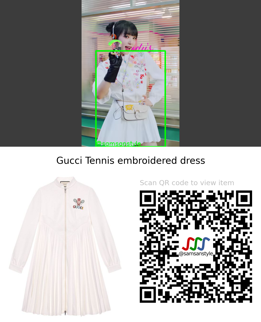 Yena | SMILEY (Feat. BIBI) MV | Gucci Tennis embroidered dress