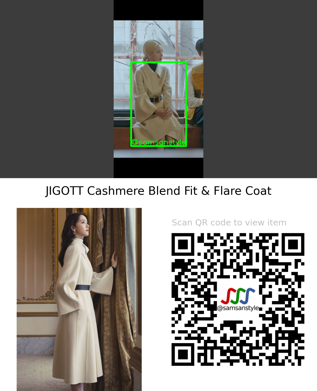 Roh Jeongeui | Our Beloved Summer E16 | JIGOTT Cashmere Blend Fit & Flare Coat
