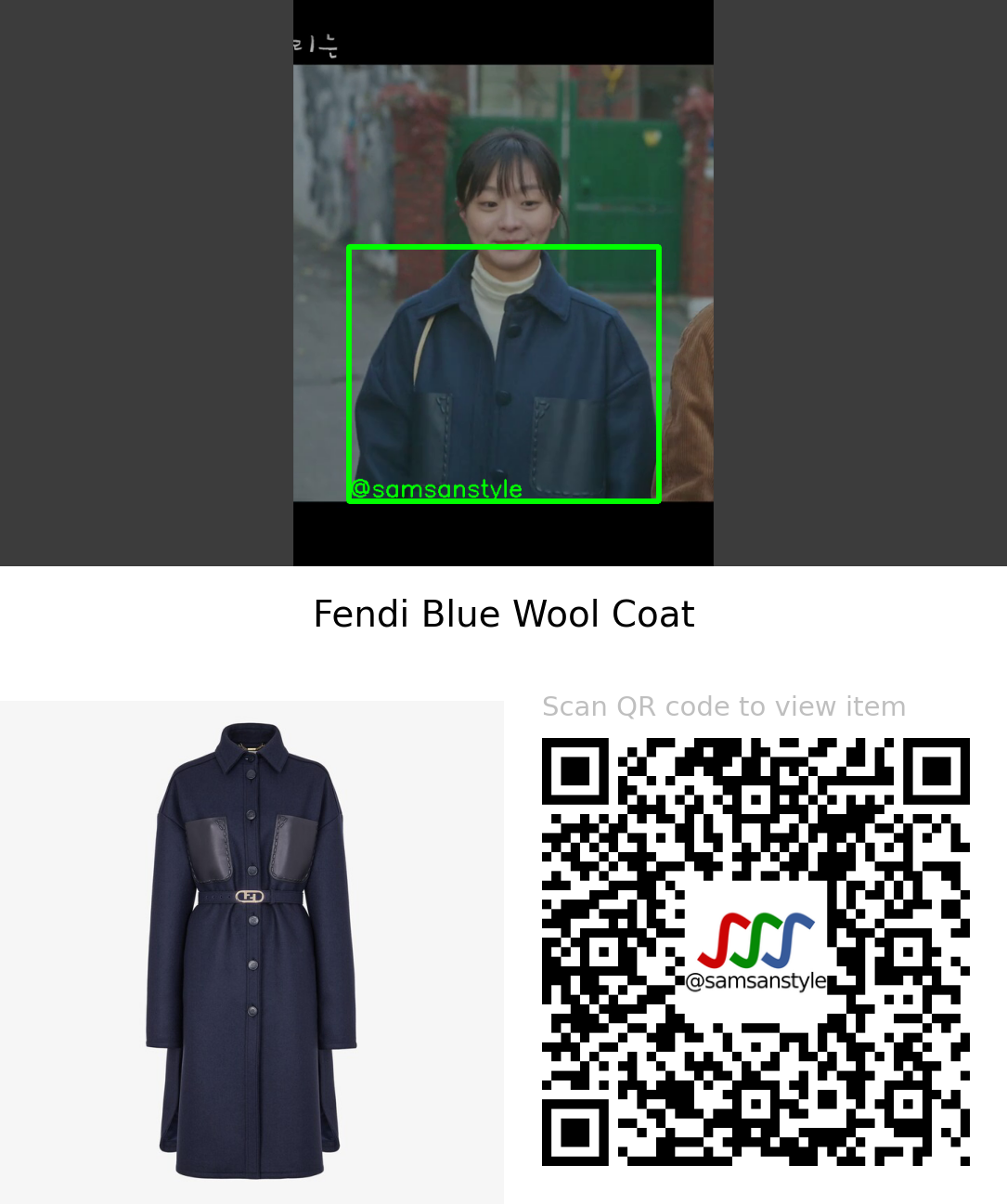 Kim Dami | Our Beloved Summer E12 | Fendi Blue Wool Coat
