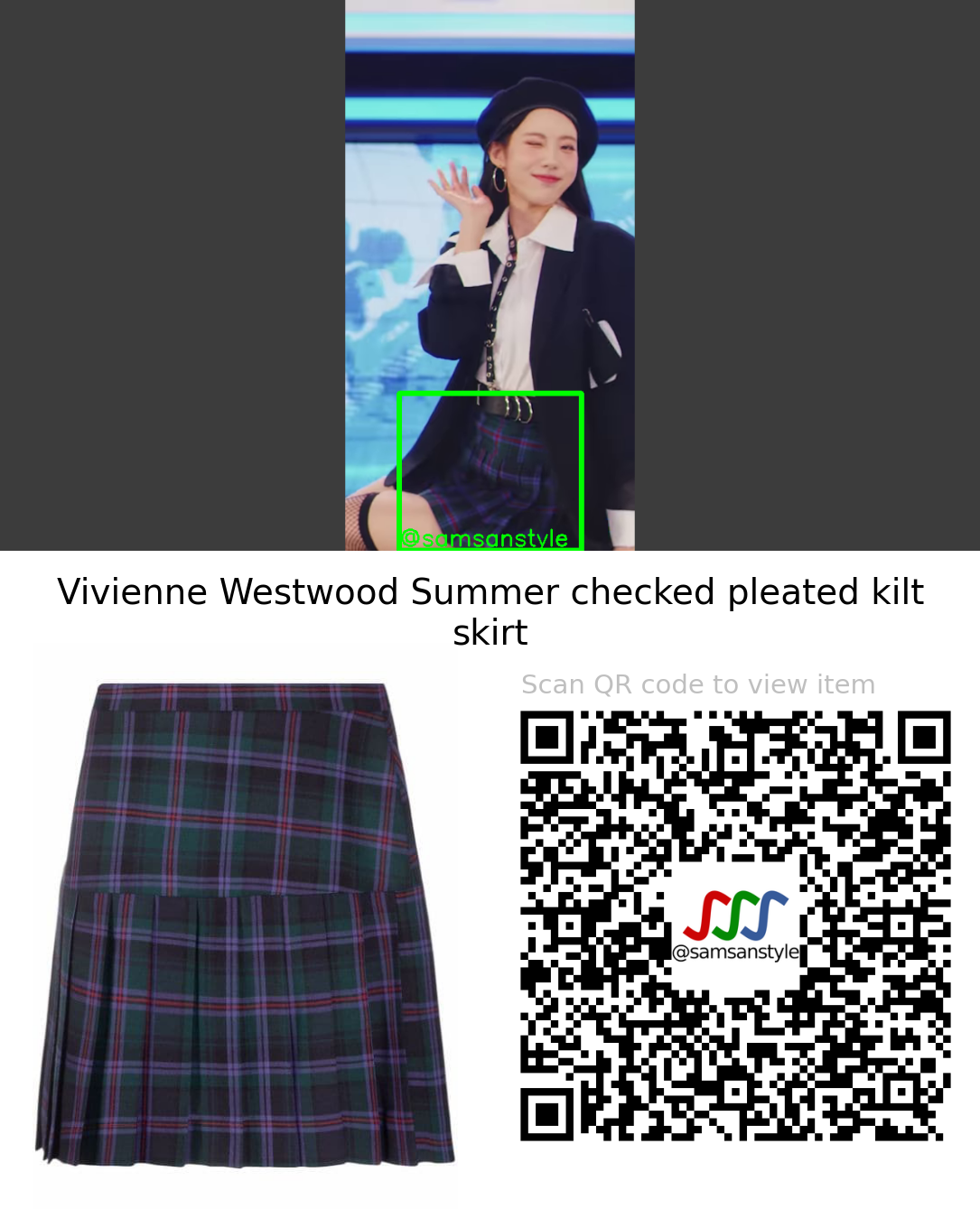 WJSN Chocome Luda | Let Me In MV | Vivienne Westwood Summer checked pleated kilt skirt