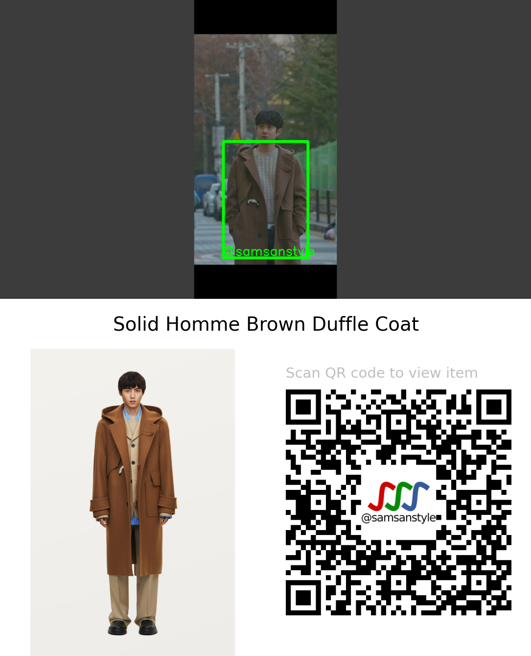 Choi Wooshik | Our Beloved Summer E11 | Solid Homme Brown Duffle Coat