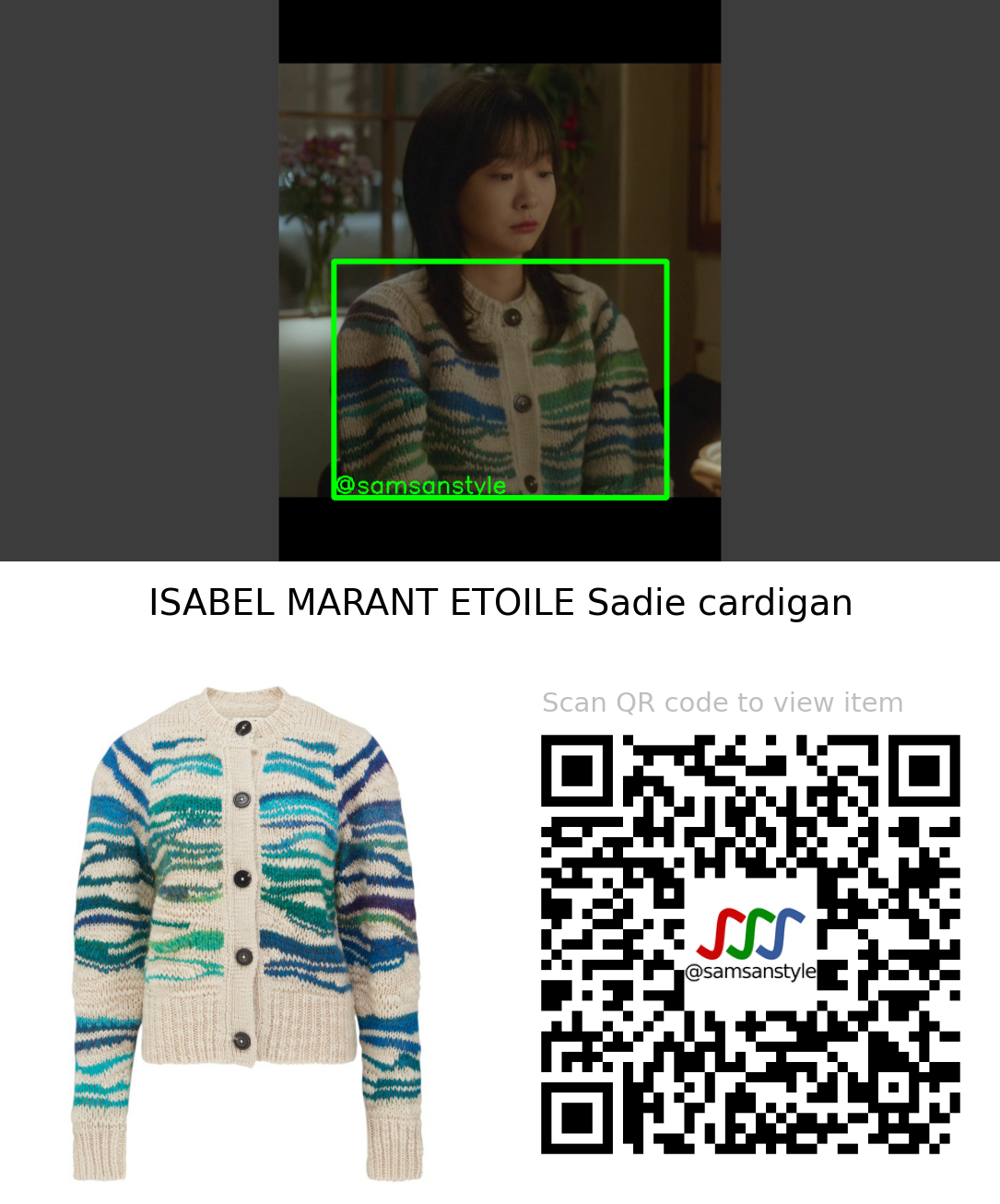 Kim Dami | Our Beloved Summer E11 | ISABEL MARANT ETOILE Sadie cardigan