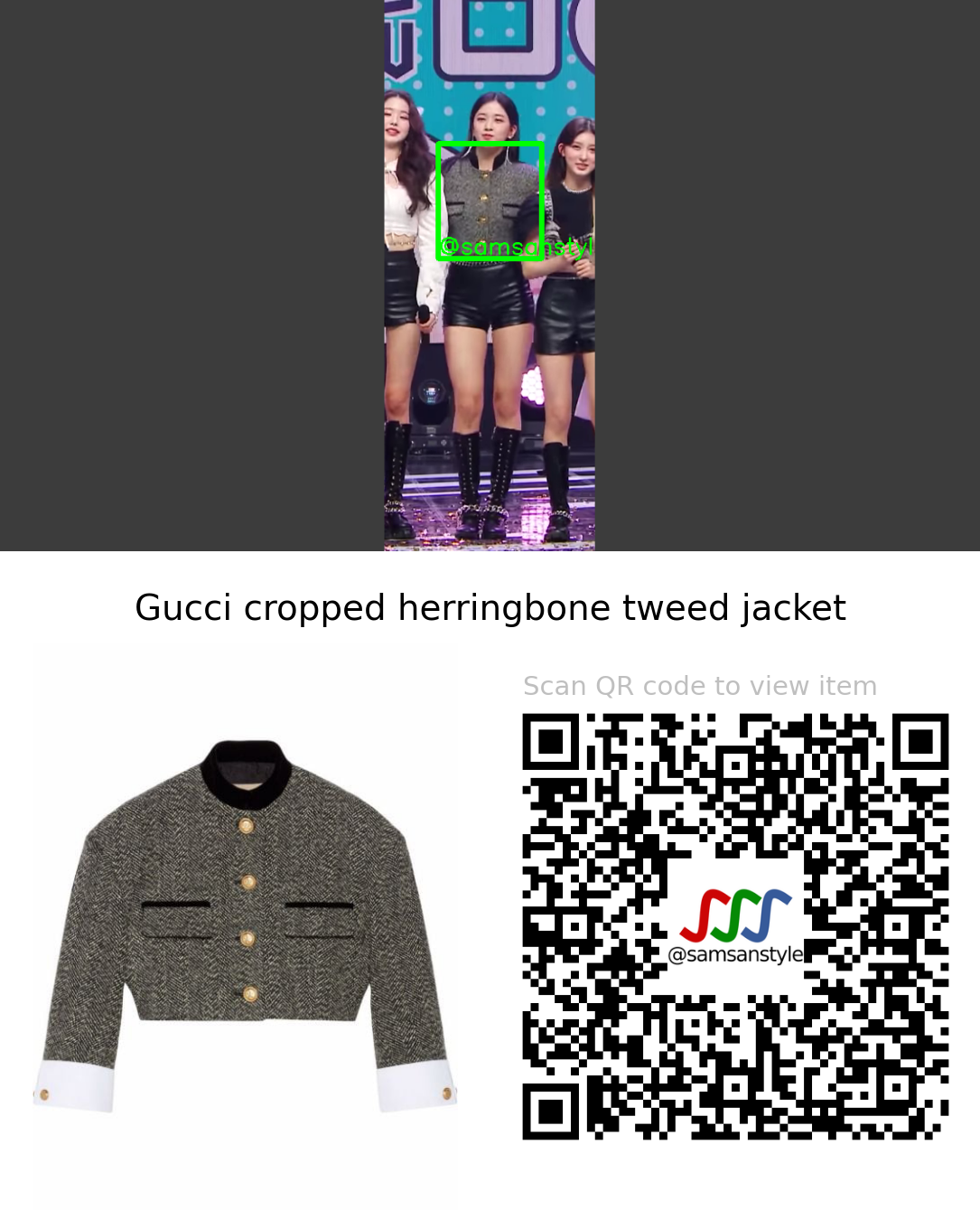 IVE Yujin | ELEVEN MBC Show! Music Core | Gucci cropped herringbone tweed jacket