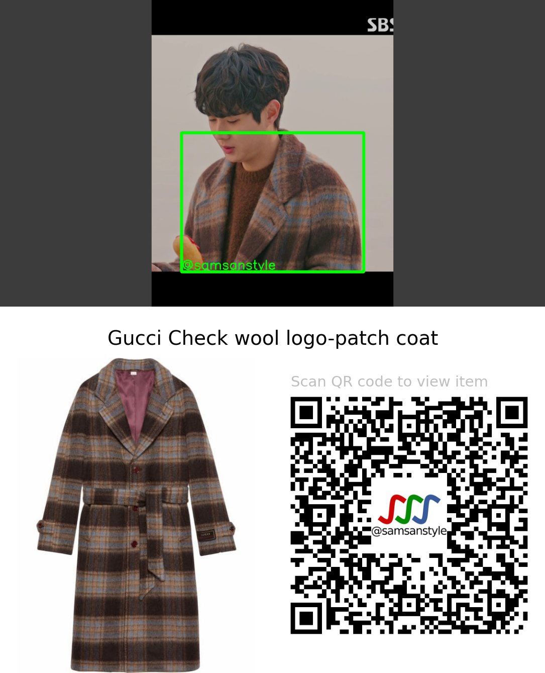 Choi Wooshik | Our Beloved Summer E12 | Gucci Check wool logo-patch coat