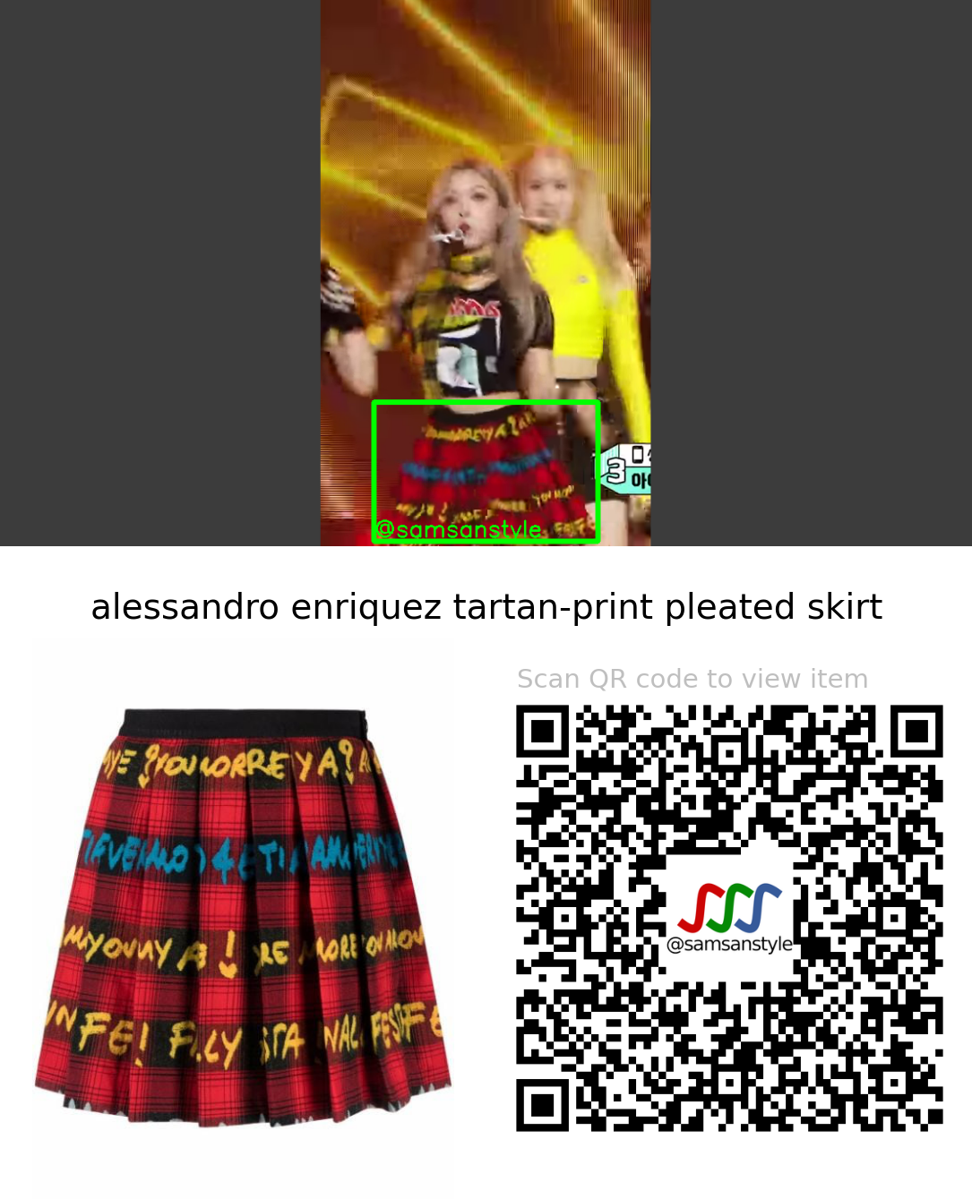 Kep1er Dayeon | WA DA DA MBC Show! Music Core | alessandro enriquez tartan-print pleated skirt